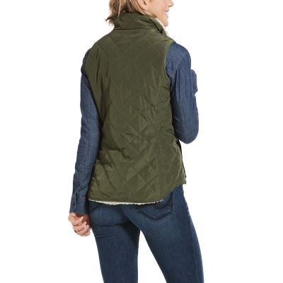 Ariat Reversible Dilon - Gilet Olijfgroen Dames - 12143-748